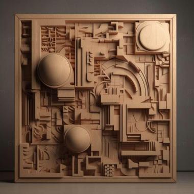 Patterns and decorations Louis Kahn 3 3d model